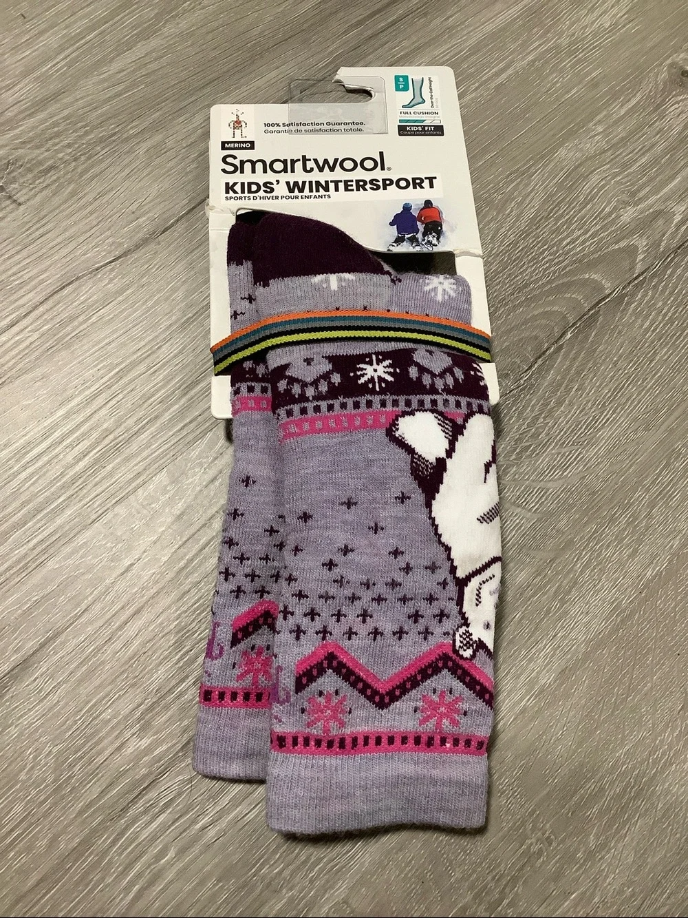 Kids Smartwool polar bear winter sport socks